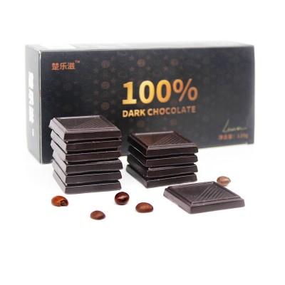 楚乐滋可可脂0蔗糖100%黑巧克力盒装 零食巧克力批发