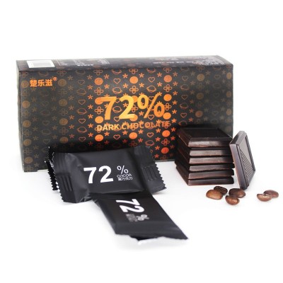 楚乐滋72%盒装黑巧克力可可脂 休闲零食厂家巧克力批发